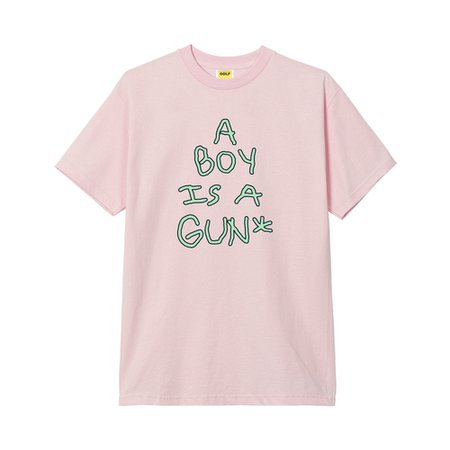 BOY IS A GUN TEE LIGHT PINK by GOLF WANG - GOLF WANG
