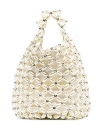 Simone Rocha faux-pearl Crystal Embellished Handbag - Farfetch
