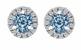 light blue diamond earrings - Google Search