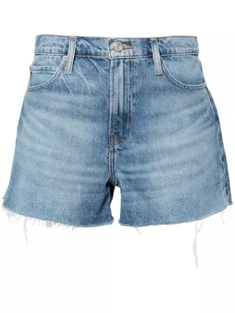 FRAME Vintage raw-cut Denim Shorts - Farfetch
