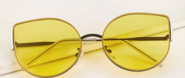 Yellow fashion glasses