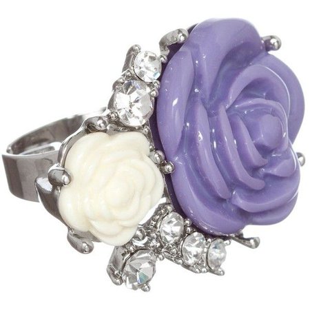 Lilac Rose Diamond Cluster Ring