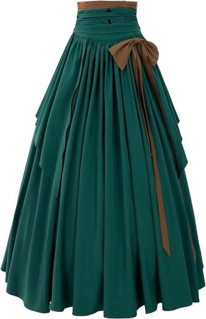 Amazon.com: Women's Long Victorian High Waist Skirt Elegant Pleated Elastic Maxi Swing Renaissance Skirts(Z2881,L) : Clothing, Shoes & Jewelry