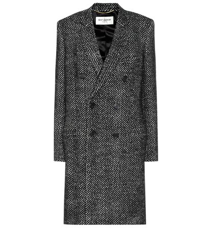 Saint Laurent - Tweed wool coat | Mytheresa