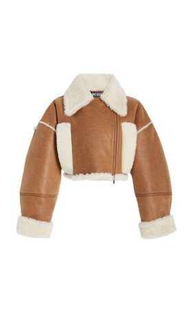 Cropped Shearling-Lined Leather Jacket By Jacquemus | Moda Operandi