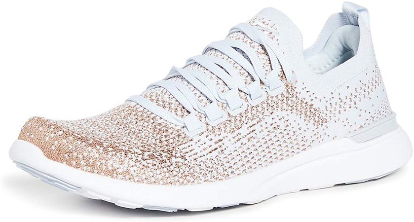 Amazon.com | APL: Athletic Propulsion Labs Women's Techloom Breeze Sneakers, Ice/Rose Gold/White, 7 Medium US | Fashion Sneakers