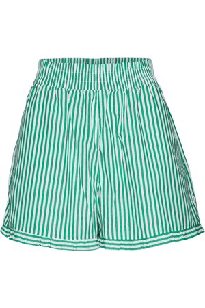 Noisy May Green Striped Shorts