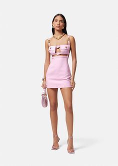 pink mini versace dress