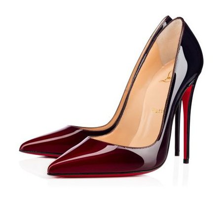 Christian Louboutin Black & Red Ombre Heels