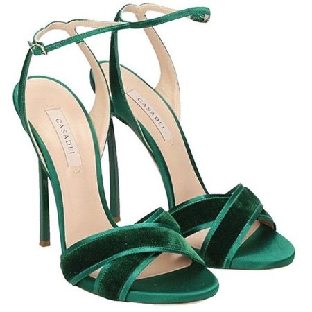 green velvet casadei shoes