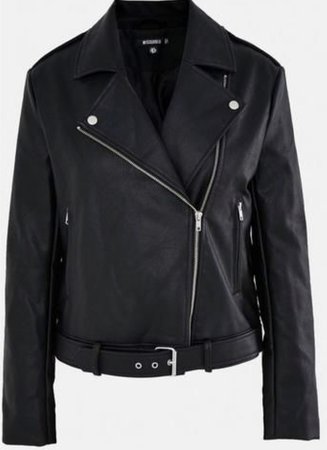 black black leather jacket