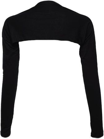 Womens Bolero Shrug - Long Sleeves Open Cropped Cardigan One Piece Long Sleeves Arm Cover Hijab (Black) at Amazon Women’s Clothing store