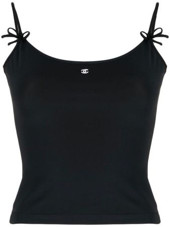 Chanel Pre-Owned 1990-2000s logo-embroidered Camisole Top - Farfetch