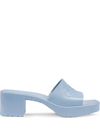 Gucci Logo low-heel Slide Sandals - Farfetch