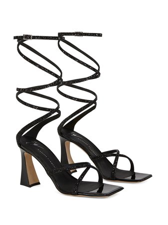 Shop Giuseppe Zanotti wrap-around style sandals with Express Delivery - FARFETCH