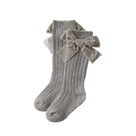 Infant Toddler Baby Girls Socks Knee High Bowknot Cotton Stretch Tights Leg Autumn Winter Warmer - Walmart.com