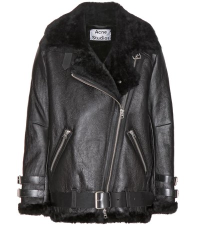 Velocite Shearling-Lined Leather Jacket - Acne Studios | mytheresa.com