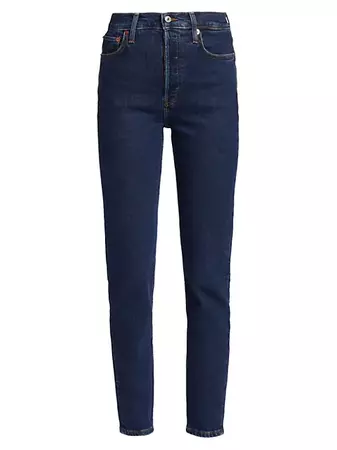 Shop Re/done High-Rise Skinny Jeans | Saks Fifth Avenue