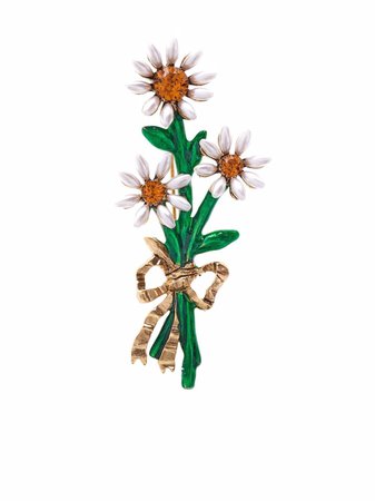 Oscar de la Renta floral-embellished brooch - FARFETCH