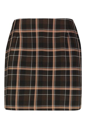 Plus Check Woven Mini Skirt | Boohoo