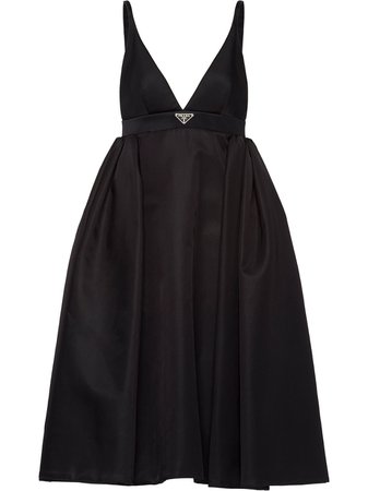 Shop black Prada Re-Nylon flared dress with Express Delivery - Farfetch
