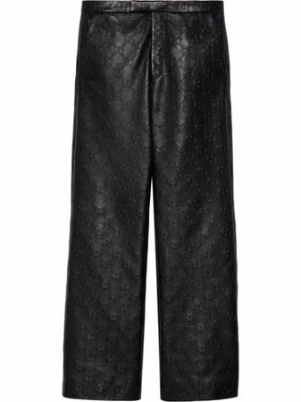 Gucci GG Leather Trousers - Farfetch