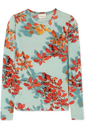 Dries Van Noten | Hatik floral-print stretch-jersey top | NET-A-PORTER.COM