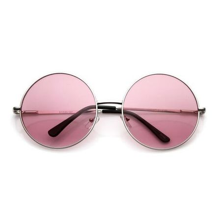 Oversize Vintage Inspired Metal Round Circle Sunglasses 8370 zeroUV