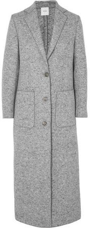 Mélange Wool Coat - Dark gray