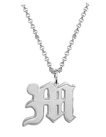 the m jewellers old English pendant necklace silver