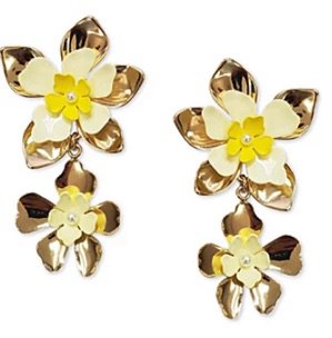 yellow flower earrings  Macy