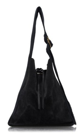 Bakoo Canvas-Trimmed Suede Shoulder Bag By Isabel Marant | Moda Operandi