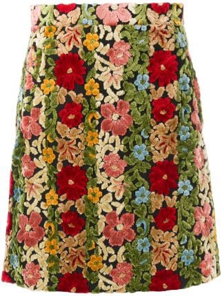 Etro Floral Embroidered Skirt | Farfetch.com