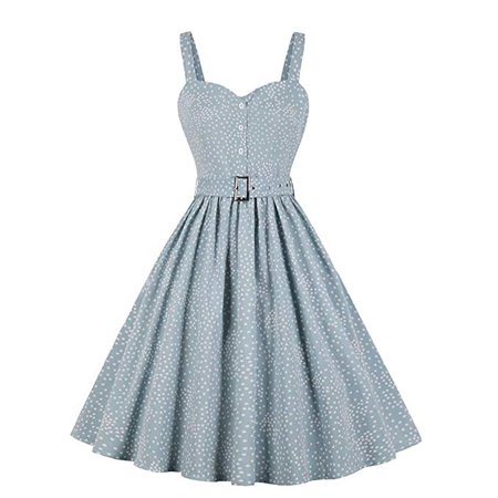Amazon.com: LaceLady Boatneck Vintage Sleeveless Tea Dress Belt Pleated Swing Party: Clothing