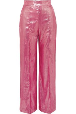 Michael Lo Sordo | Marina metallic velvet wide-leg pants | NET-A-PORTER.COM