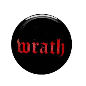 "Wrath" Seven Deadly Sins Button Pin
