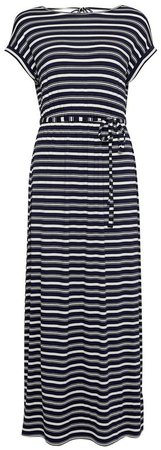 DP Petite Multi Colour Stripe Print Jersey Maxi Dress