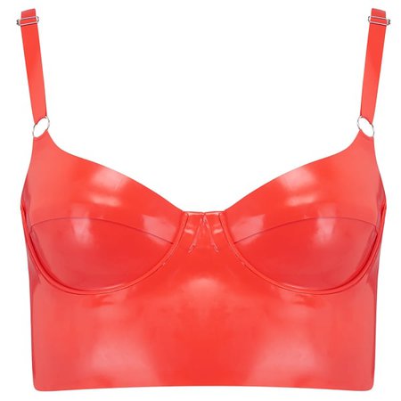 *clipped by @luci-her* Latex Full Cup Bra - Scarlet | Elissa Poppy | Wolf & Badger