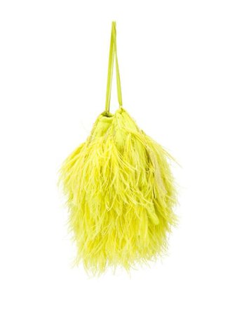 The Attico Greta Feather-Embellished Handbag Ss20 | Farfetch.com