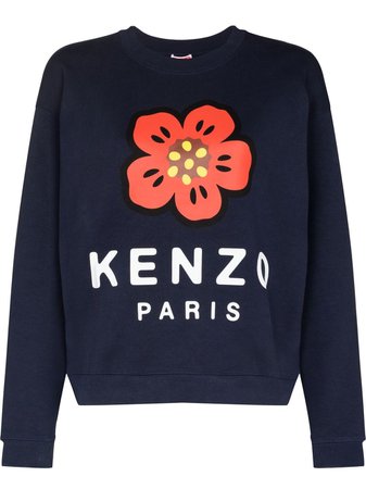 Kenzo Boke Flower logo-print Sweatshirt - Farfetch