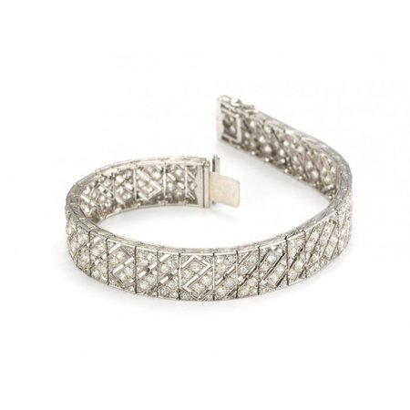 Art Deco Diamond Bracelet by La Cloche Freres