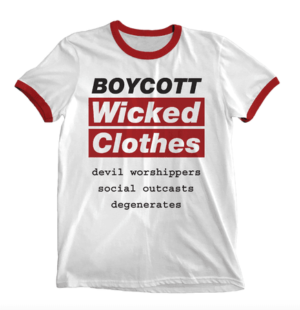 Boycott Wicked Clothes Ringer Shirt