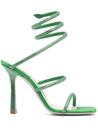 René Caovilla Cleo crystal-embellished Heeled Sandals - Farfetch