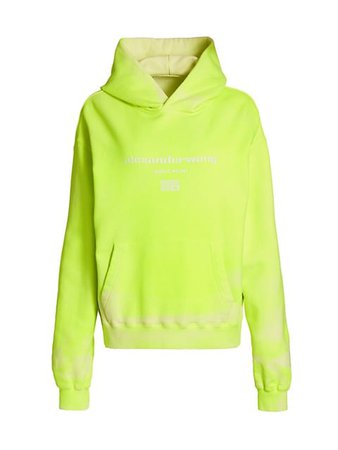 Alexander Wang Garment-Dye Neon Hoodie | SaksFifthAvenue