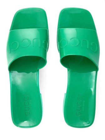 green Gucci sandals