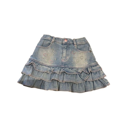y2k heart vintage mini skirt