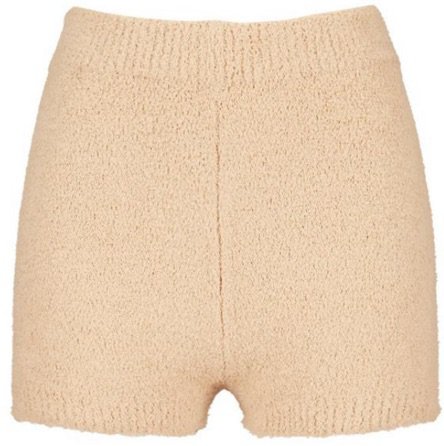 boohoo fluffy knit shorts