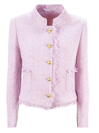 Tagliatore Pink Cotton Nikole Tweed Jacket