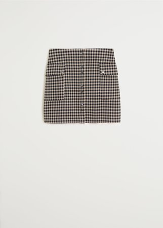 Check Pattern mini skirt  - Women | Mango USA