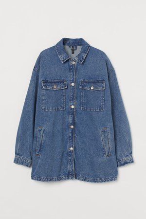 Oversized Shirt Jacket - Denim blue - Ladies | H&M US